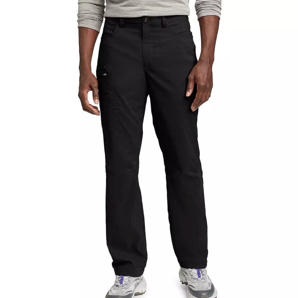 Eddie Bauer Men's Fleece Lined Tech‎ Pants Black Water Resistant Size 40x30